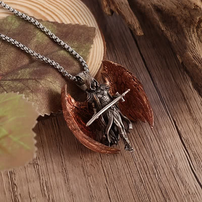 FREE Today: "Knight Angel" - Retro Sword & Wings Necklace