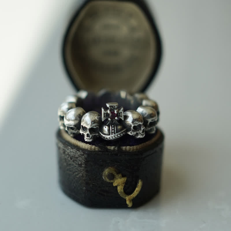 FREE Today: Retro Cross & Skull Ring