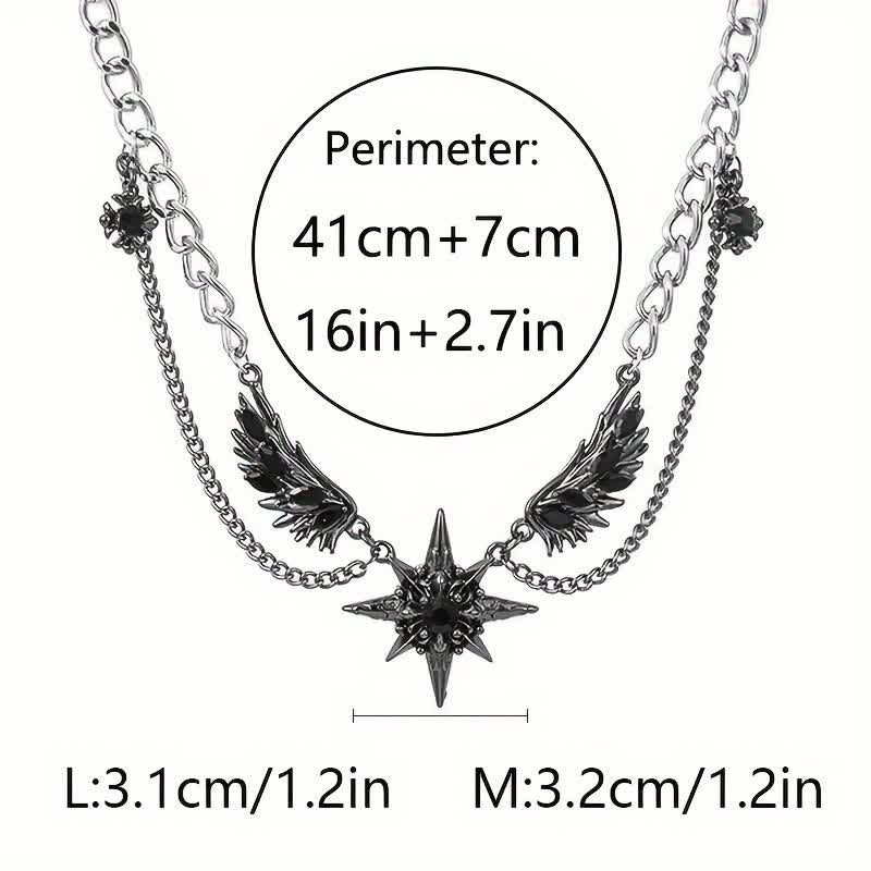 FREE Today: Punk Black Wing Star Necklace