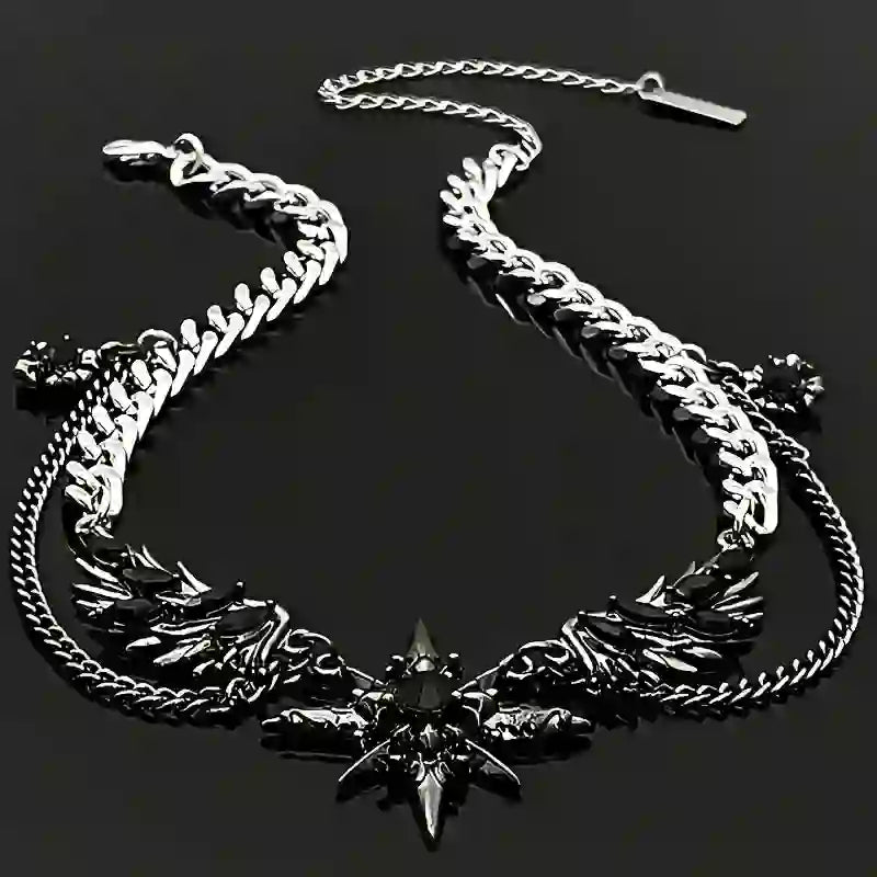 FREE Today: Punk Black Wing Star Necklace