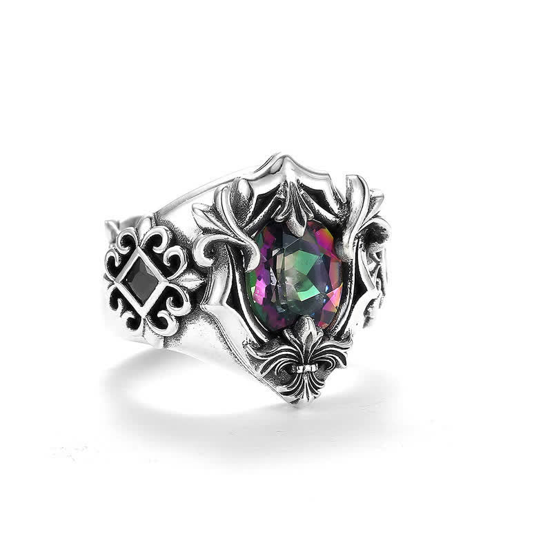 Retro Alexandrite Cross Ring