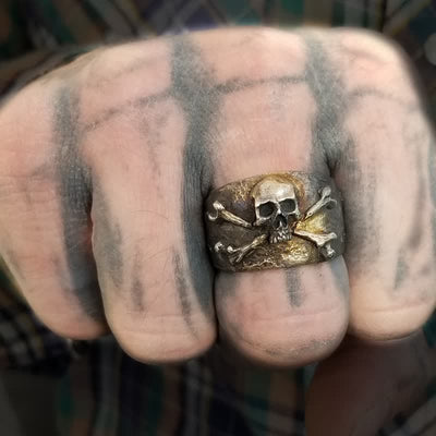 FREE Today: Retro Skull and Crossbones Ring