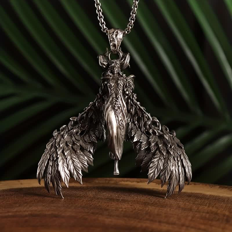 FREE Today: Unique Punk Horn Goddess Wing Pendant Necklace