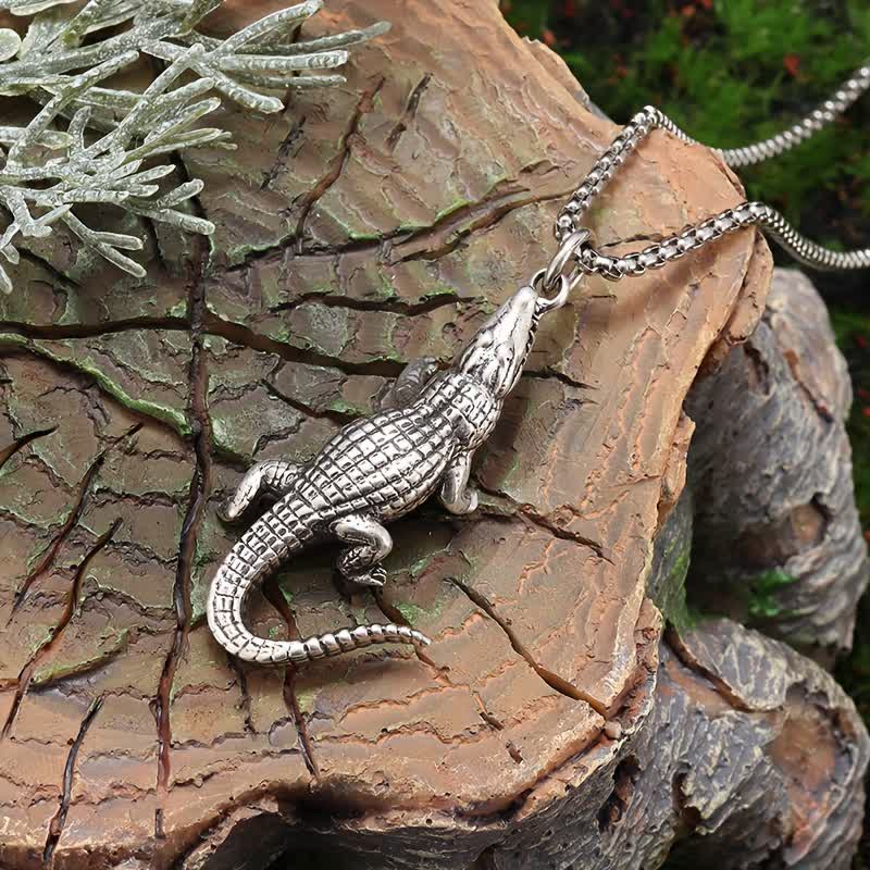 FREE Today: Retro Domineering Crocodile Pendant Necklace