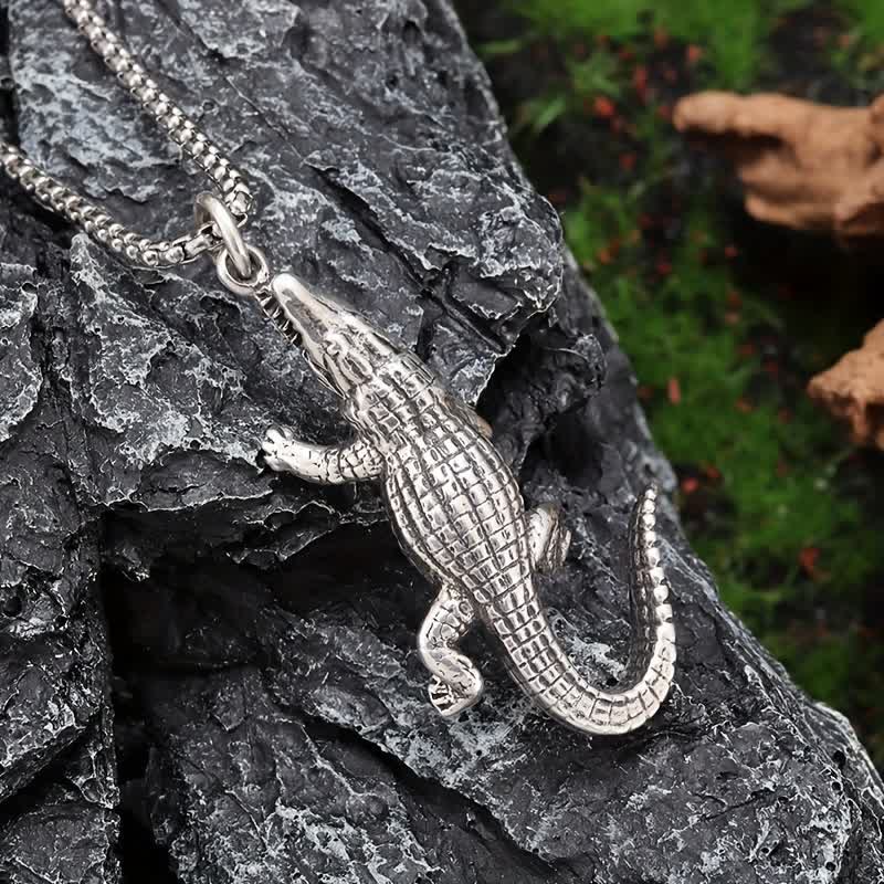 FREE Today: Retro Domineering Crocodile Pendant Necklace