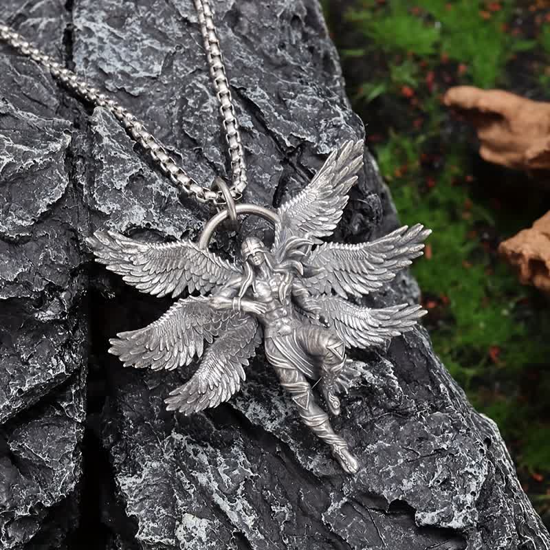 Female Warrior Seraph Pendant Necklace