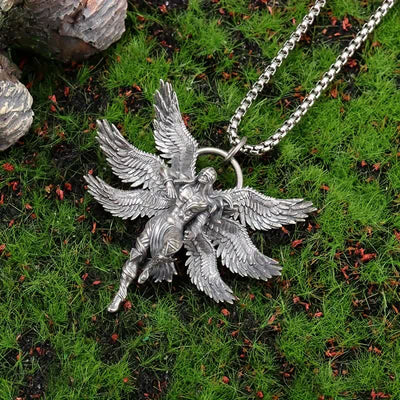 Female Warrior Seraph Pendant Necklace