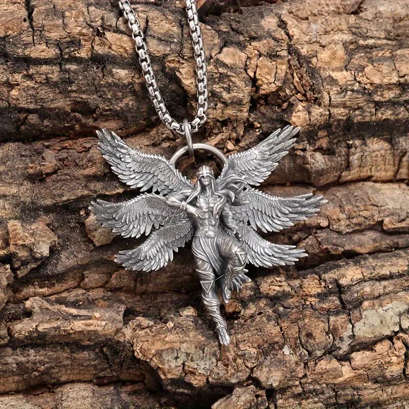 Female Warrior Seraph Pendant Necklace