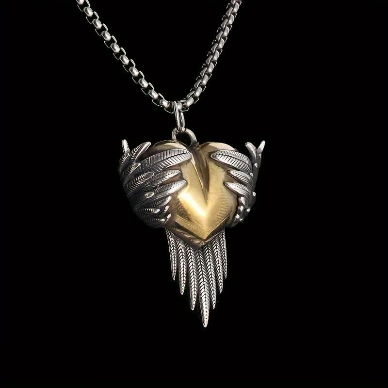 FREE Today: Exquisite Heart Shape Angel Wings Pendant Necklace