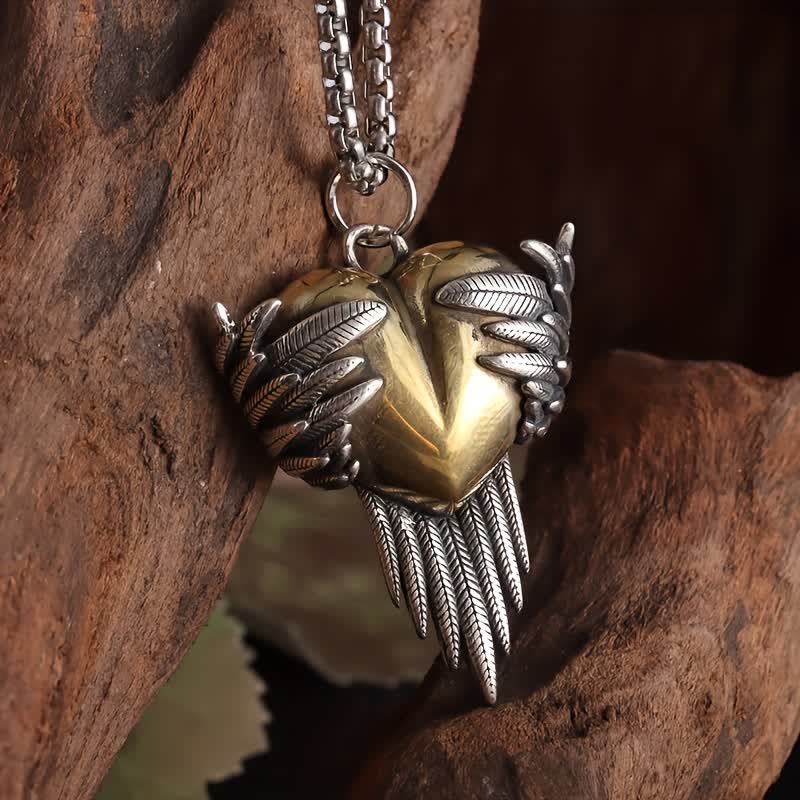 FREE Today: Exquisite Heart Shape Angel Wings Pendant Necklace