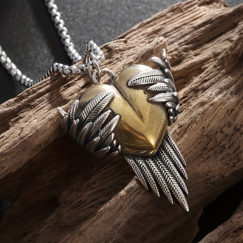 FREE Today: Exquisite Heart Shape Angel Wings Pendant Necklace