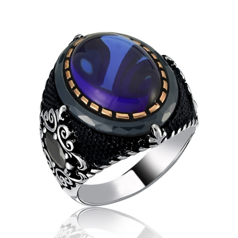 Blue Sapphire Silver Ring