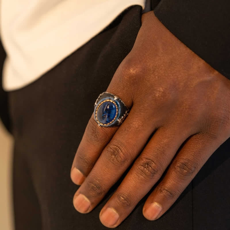 Blue Sapphire Silver Ring