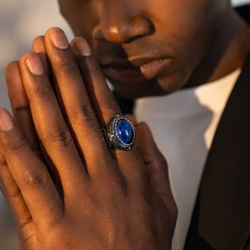 Blue Sapphire Silver Ring