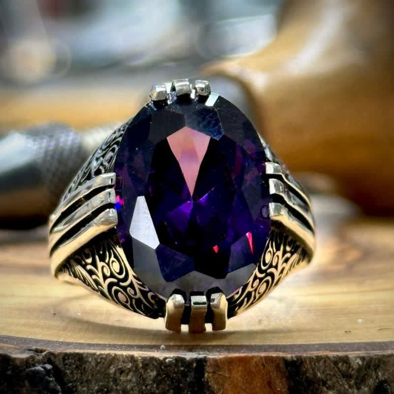 FREE Today: Vintage Alloy Gradient Gemstone Ring