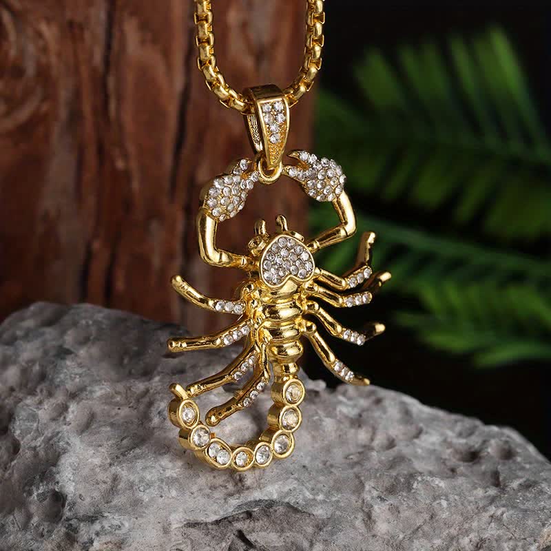 FREE Today: Luxury Zircon Golden Scorpion Design Necklace