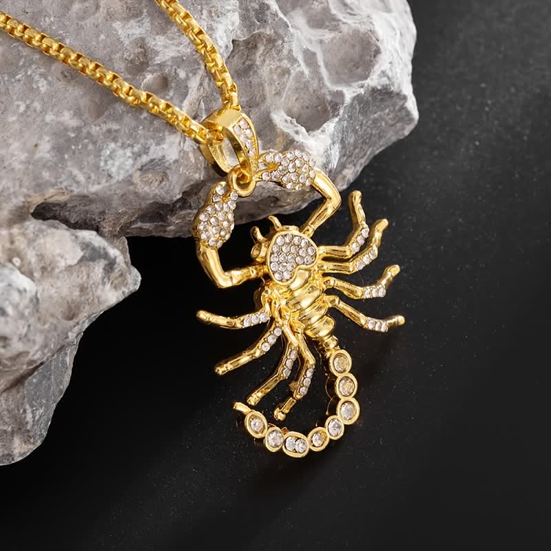 FREE Today: Luxury Zircon Golden Scorpion Design Necklace