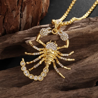 FREE Today: Luxury Zircon Golden Scorpion Design Necklace