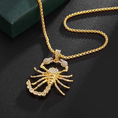 FREE Today: Luxury Zircon Golden Scorpion Design Necklace