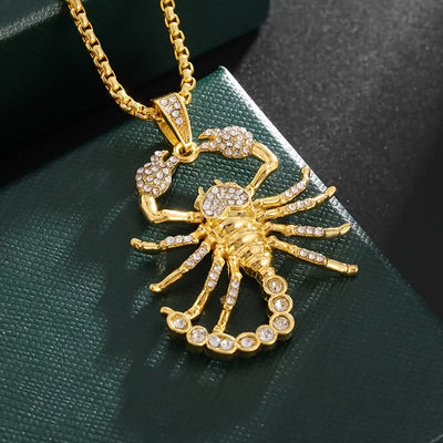 FREE Today: Luxury Zircon Golden Scorpion Design Necklace