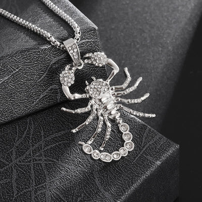 Luxury Zircon Golden Scorpion Design Necklace