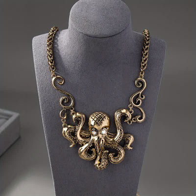 Vintage Elegant Octopus Necklace