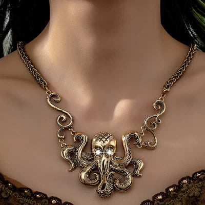 Vintage Elegant Octopus Necklace