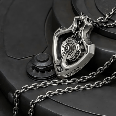 Handmade "Shuttle" Mechanical Gear Pendant Necklace