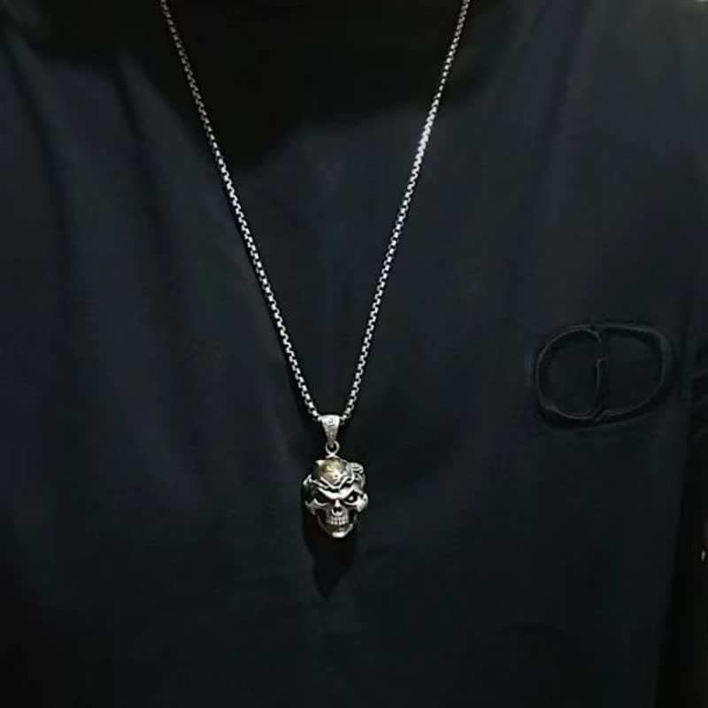 FREE Today: Retro Fashion Skull Knight Necklace