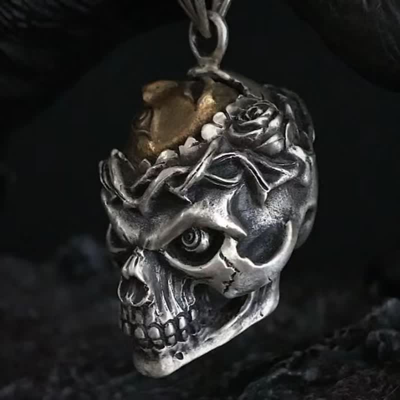 FREE Today: Retro Fashion Skull Knight Necklace