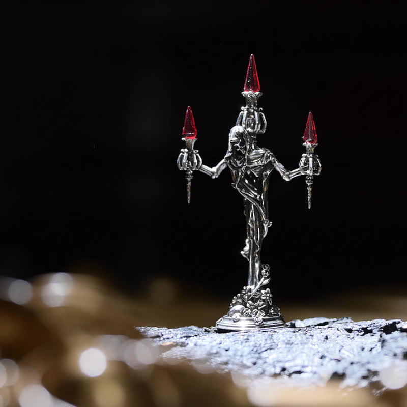 FREE Today: British Retro Gothic Bone Candlestick Cross Necklace