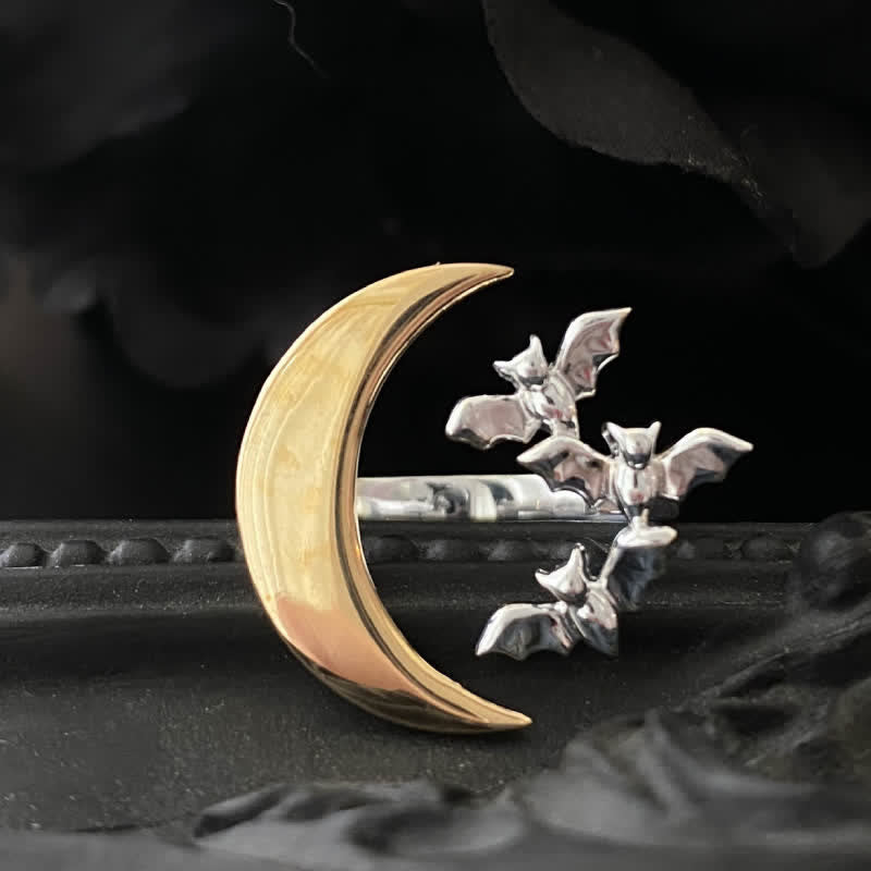 FREE Today: Creative Moon Bat Open Ring