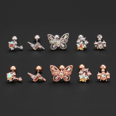 Animal Butterfly Stainless Steel Earrings