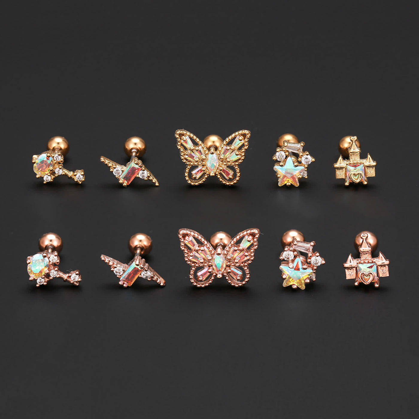 Animal Butterfly Stainless Steel Earrings