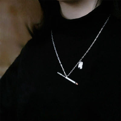 Creative "Lit Cigarette" Necklace