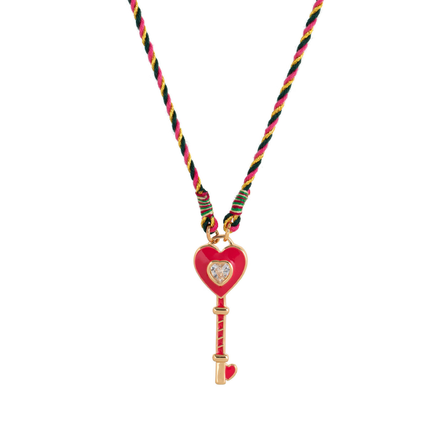 FREE Today: Heart & Clover Key Lucky Necklace
