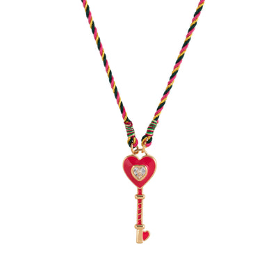 FREE Today: Heart & Clover Key Lucky Necklace