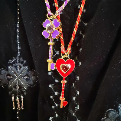 FREE Today: Heart & Clover Key Lucky Necklace