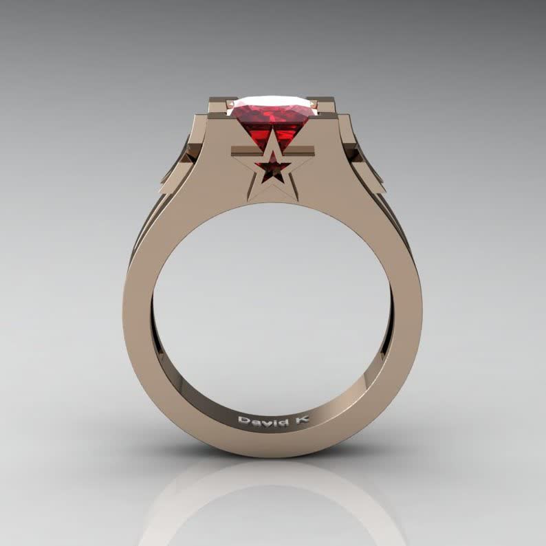 Luxury Sapphire Copper Ring