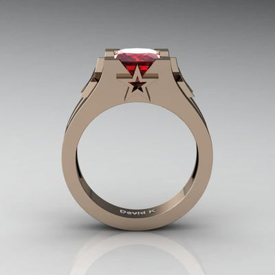 Luxury Sapphire Copper Ring
