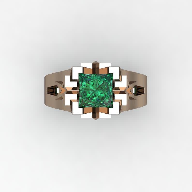 Luxury Sapphire Copper Ring