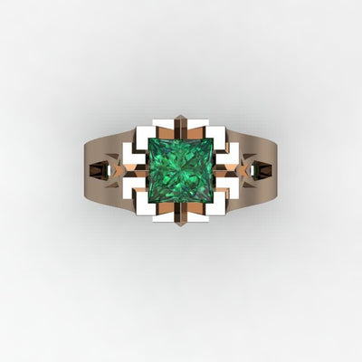 Luxury Sapphire Copper Ring