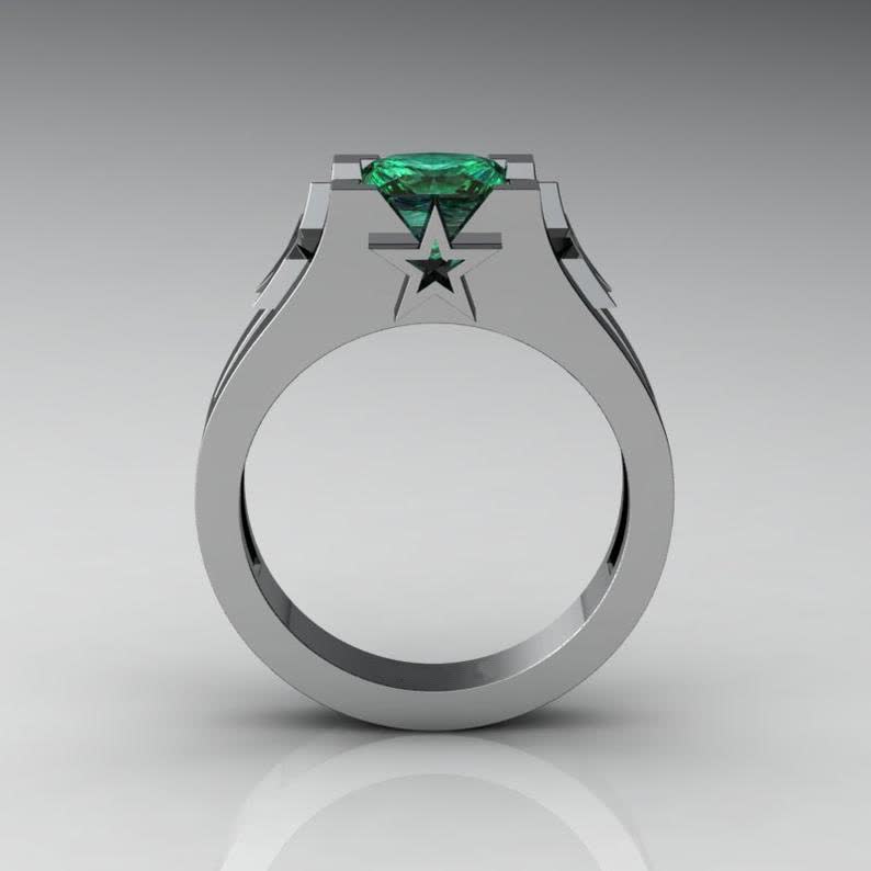 Luxury Sapphire Copper Ring