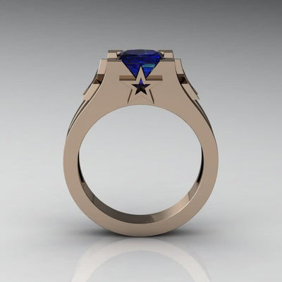 Luxury Sapphire Copper Ring