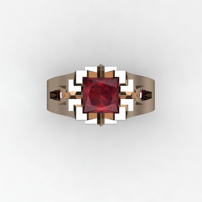 Luxury Sapphire Copper Ring