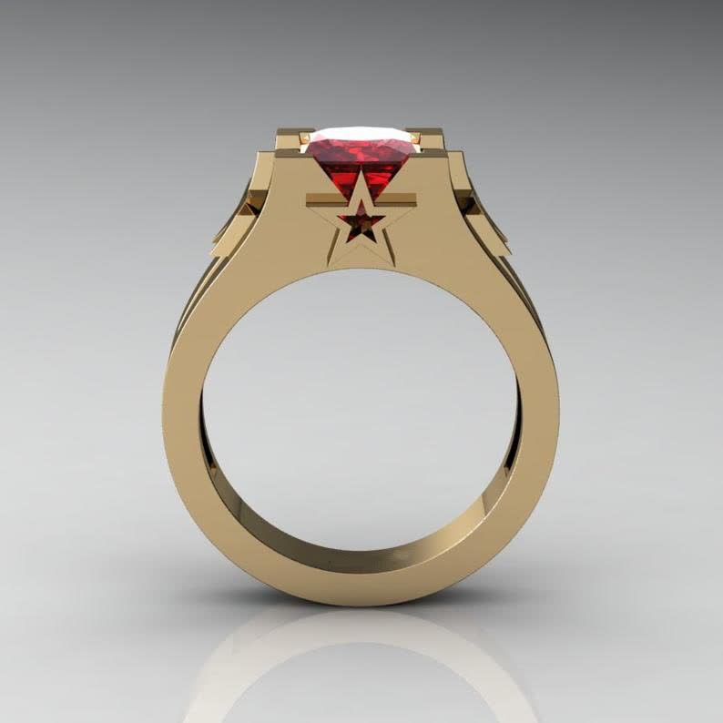Luxury Sapphire Copper Ring