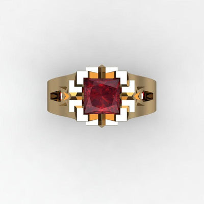 Luxury Sapphire Copper Ring