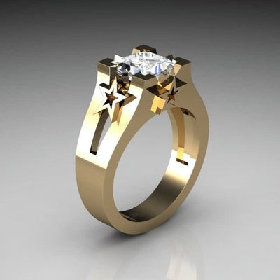 Luxury Sapphire Copper Ring