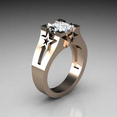 Luxury Sapphire Copper Ring