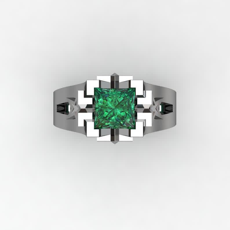 Luxury Sapphire Copper Ring